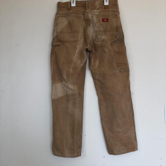 Men’s Vintage Dickies Distressed Tan Work Pants - Picture 2 of 3